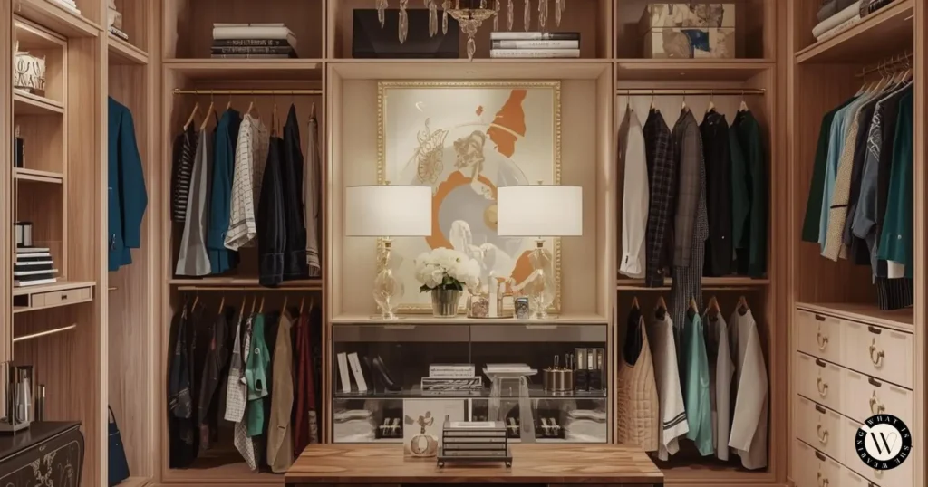 A stylish wardrobe room for a woman over 40.