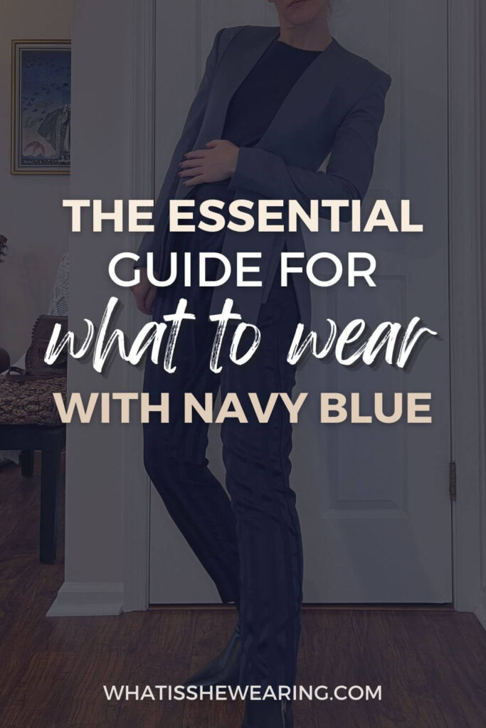 what to wear with navy blue pants