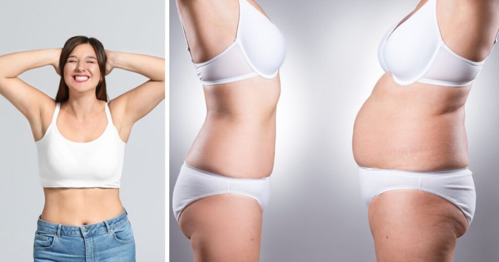 rectangle body shape with tummy