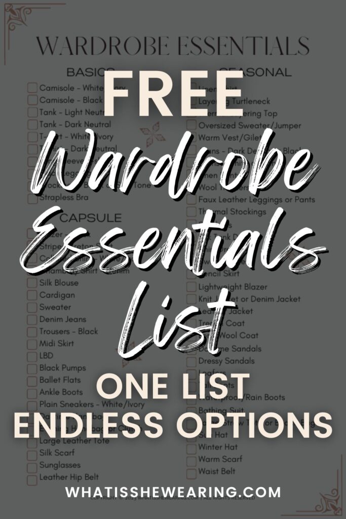 wardrobe essentials list pdf free download