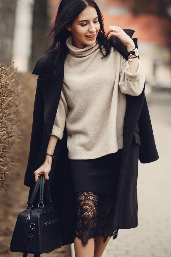 slip dress with sweater