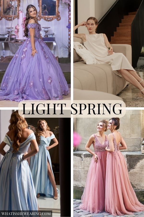 light spring color palette dress