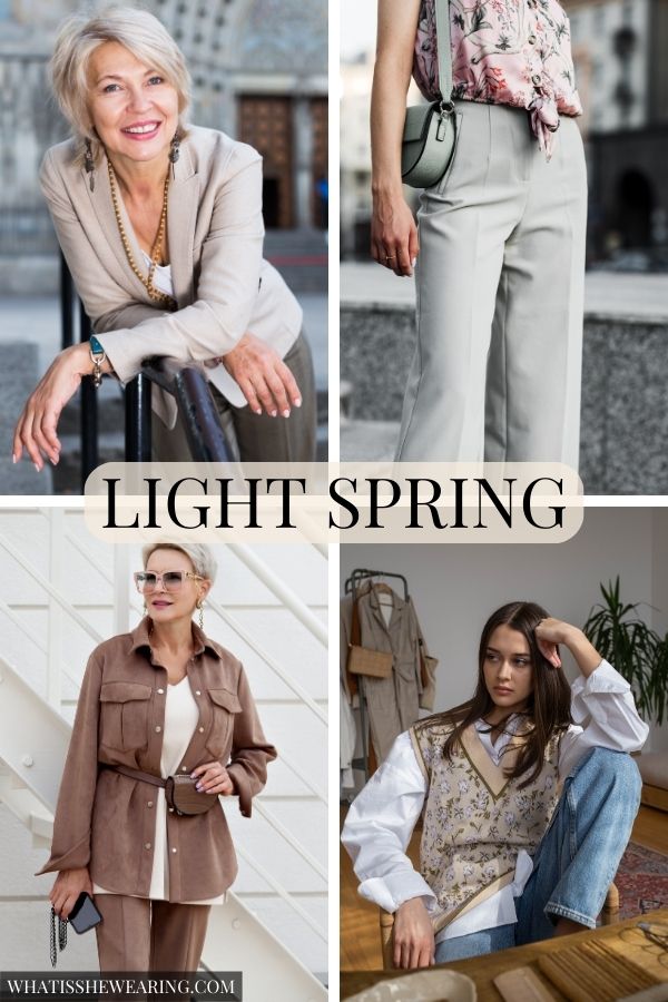 light spring color palette outfits