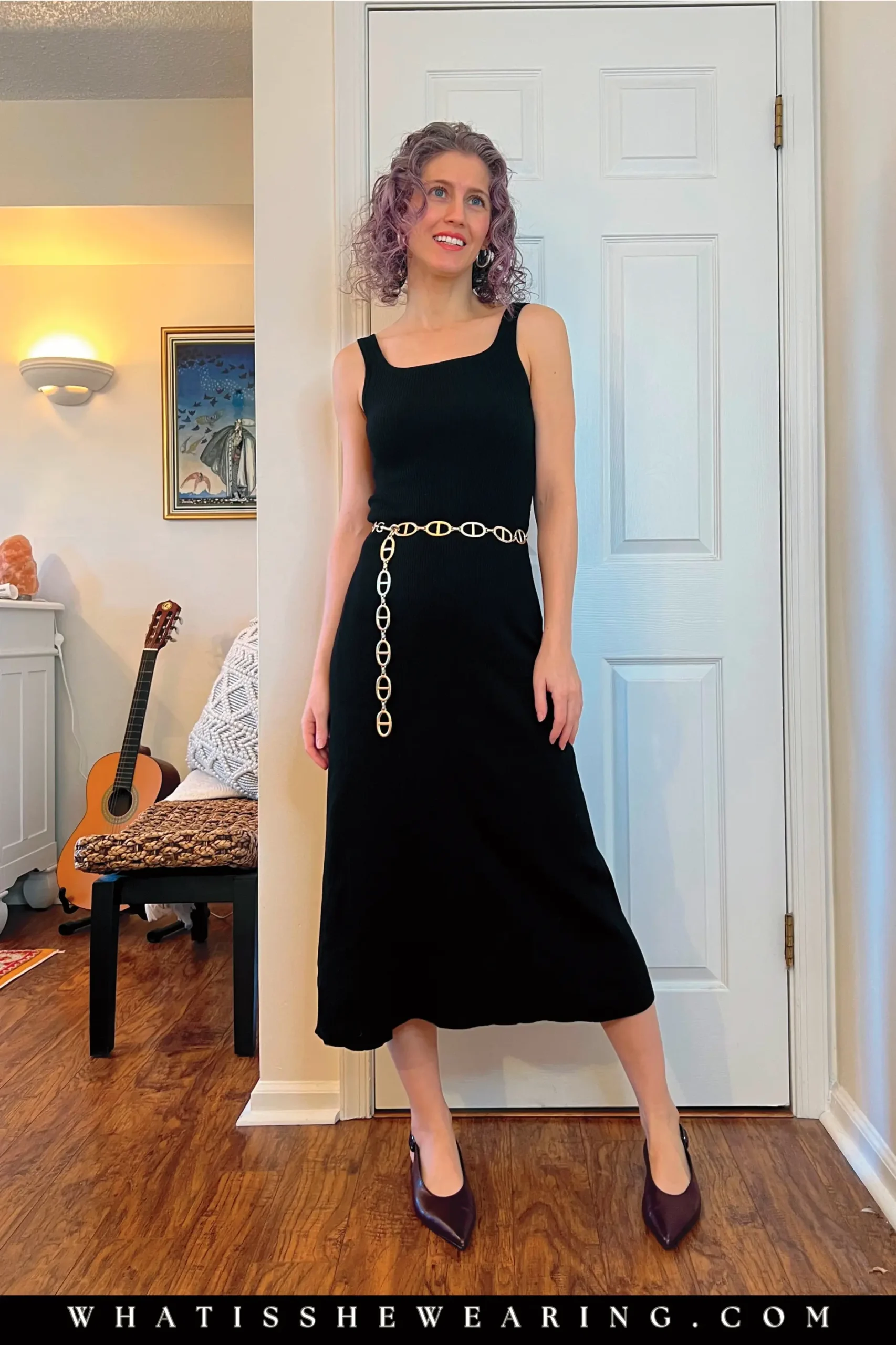 chain belt with a dress